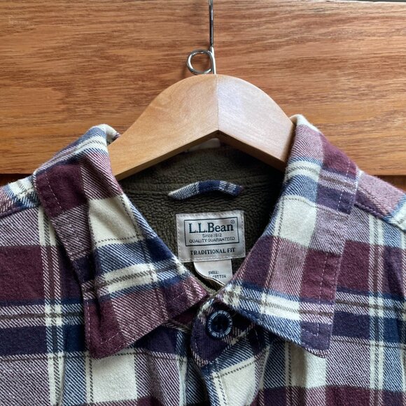 Men's L.L. Bean Fleece-Line Flannel Shirt, Traditional Fit - Picture 2 of 6